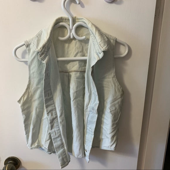 american apparel denim sleeveless top - Picture 2 of 4